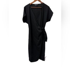 ASOS Black Midi Wrap Dress